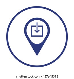 Download   icon. Flat design.