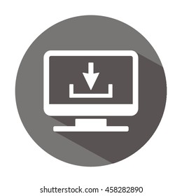 Download   icon. Flat design.