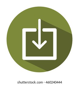 Download   icon. Flat design.