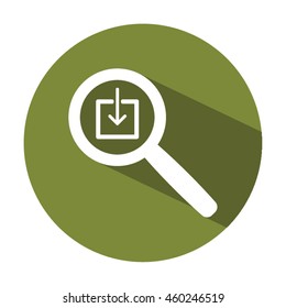 Download   icon. Flat design.