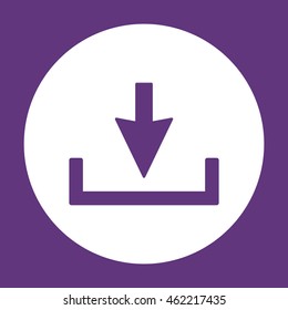 Download   icon. Flat design.