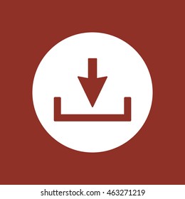 Download   icon. Flat design.