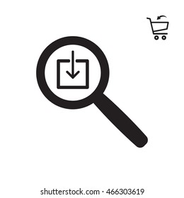 Download   icon. Flat design.