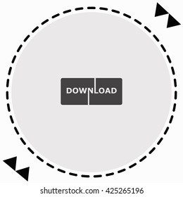 Download icon Flat Design. Isolated Illustration.
