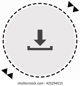 Download icon Flat Design. Isolated Illustration.