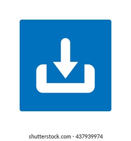 Download Icon, flat design style