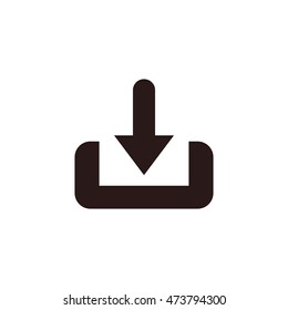 Download Icon, flat design style