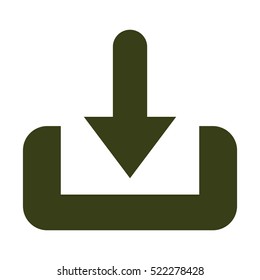 Download Icon, flat design style