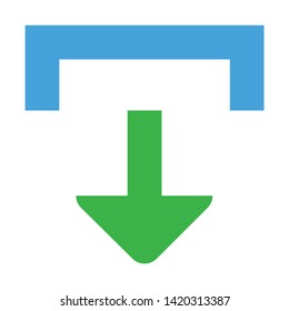 download icon. flat illustration of download vector icon for web