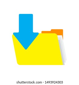download icon. flat illustration of download vector icon. download sign symbol for web