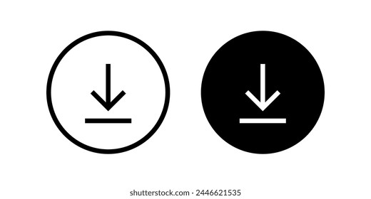 Icono de Descarga. ilustración plana de icono de Vector de rebobinado para Web