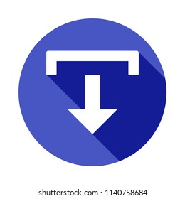 download icon in Flat long shadow style