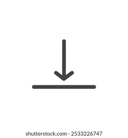 Download icon Flat simple outline set