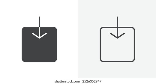 Icono de Descarga de diseño de conjunto plano y simple