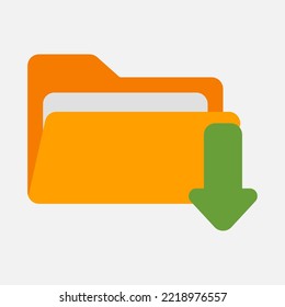 Download icon in flat style about folders, use for website mobile app presentation