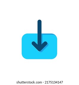 download icon flat style design. download icon vector illustration. isolated on white background.