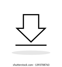 Download icon in flat style. Upload symbol for your web site design, logo, app, UI Vector EPS 10.