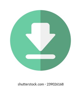 Download icon. Flat style. Vector illustration