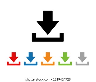 Download icon flat symbol vector