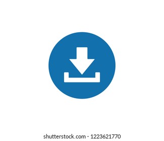 Download icon flat symbol vector. symbol for web site Computer and mobile vector.