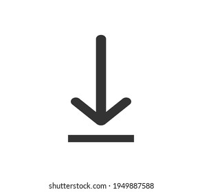 Icono de descarga ilustración vectorial plana