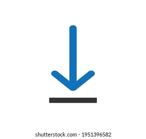 Icono de descarga ilustración vectorial plana
Icono de flecha en estilo plano de moda aislado en fondo blanco