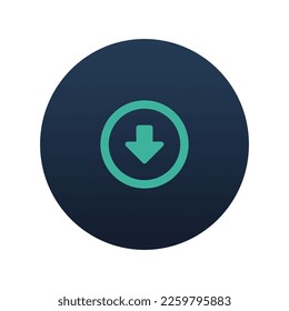 Icono de descarga, Ilustración plana vectorial para interfaz web y móvil, EPS 10