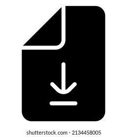 Download icon glyph style for website and application project