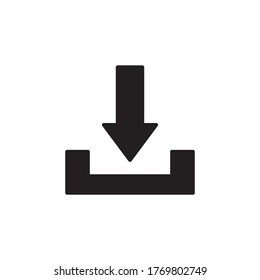 download icon glyph vector illustration black style. isolated on white background