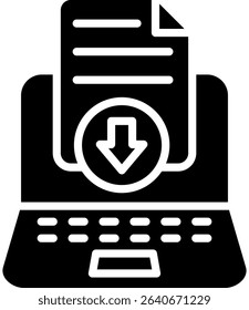 Download Icon Glyph Vector Illustration