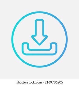 Download icon in gradient style about user interface, use for website mobile app presentation