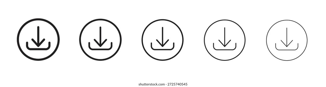 Icono de Descarga para Diseños gráficos. Diseño de Vector de iconos