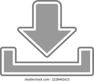 Download icon, gray download button