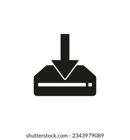 Download icon. Download to hard drive symbol. Vector illustration. Eps 10.