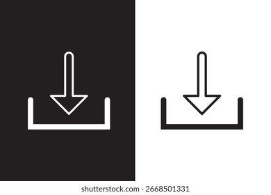 Icono de Descarga, Vector de iconos EPS10 editable.