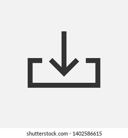 Download Icon. Illustration of Take Data orTaking File As A Simple Vector, Trendy Sign & Symbol for Design, Websites, Presentation / Application.