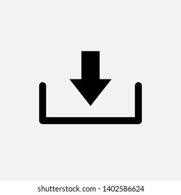 Download Icon. Illustration of Take Data orTaking File As A Simple Vector, Trendy Sign & Symbol for Design, Websites, Presentation / Application.