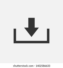 Download Icon. Illustration of Take Data orTaking File As A Simple Vector, Trendy Sign & Symbol for Design, Websites, Presentation / Application.