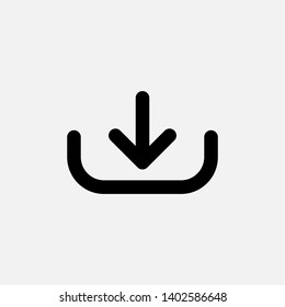 Download Icon. Illustration of Take Data orTaking File As A Simple Vector, Trendy Sign & Symbol for Design, Websites, Presentation / Application.