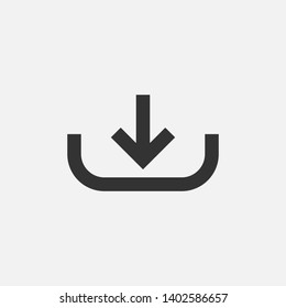 Download Icon. Illustration of Take Data orTaking File As A Simple Vector, Trendy Sign & Symbol for Design, Websites, Presentation / Application.