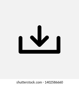 Download Icon. Illustration of Take Data orTaking File As A Simple Vector, Trendy Sign & Symbol for Design, Websites, Presentation / Application.