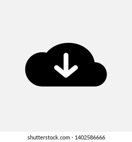 Download Icon. Illustration of Take Data orTaking File As A Simple Vector, Trendy Sign & Symbol for Design, Websites, Presentation / Application.