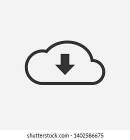 Download Icon. Illustration of Take Data orTaking File As A Simple Vector, Trendy Sign  Symbol for Design, Websites, Presentation  Application.