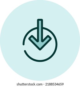 Download icon, illustration, vector on a white background.