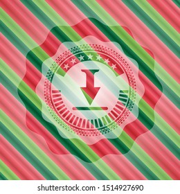 download icon inside christmas emblem.
