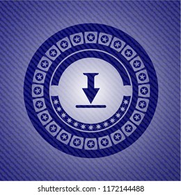 download icon inside denim background