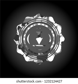 download icon inside grey camo texture