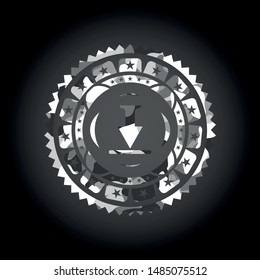 download icon inside grey camo texture