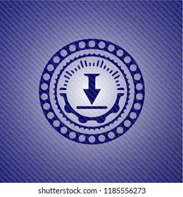 download icon inside jean background