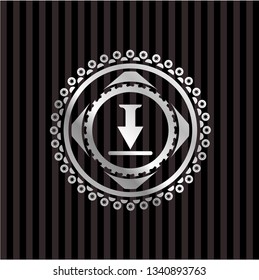 download icon inside silver shiny emblem